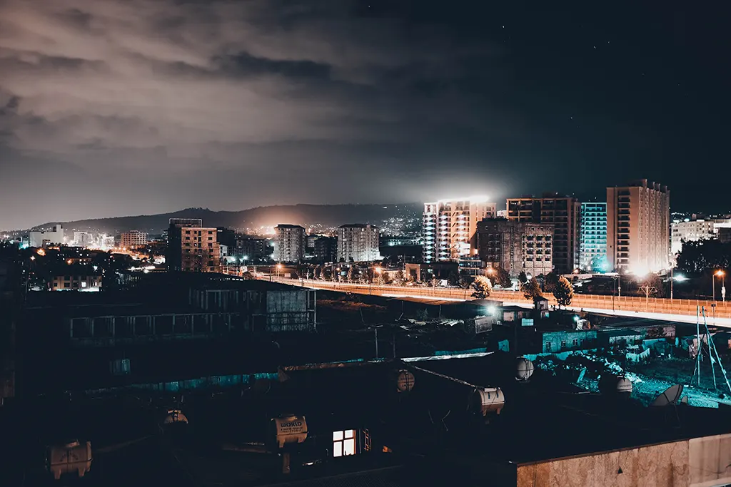 Addisz-Abeba éjszaka