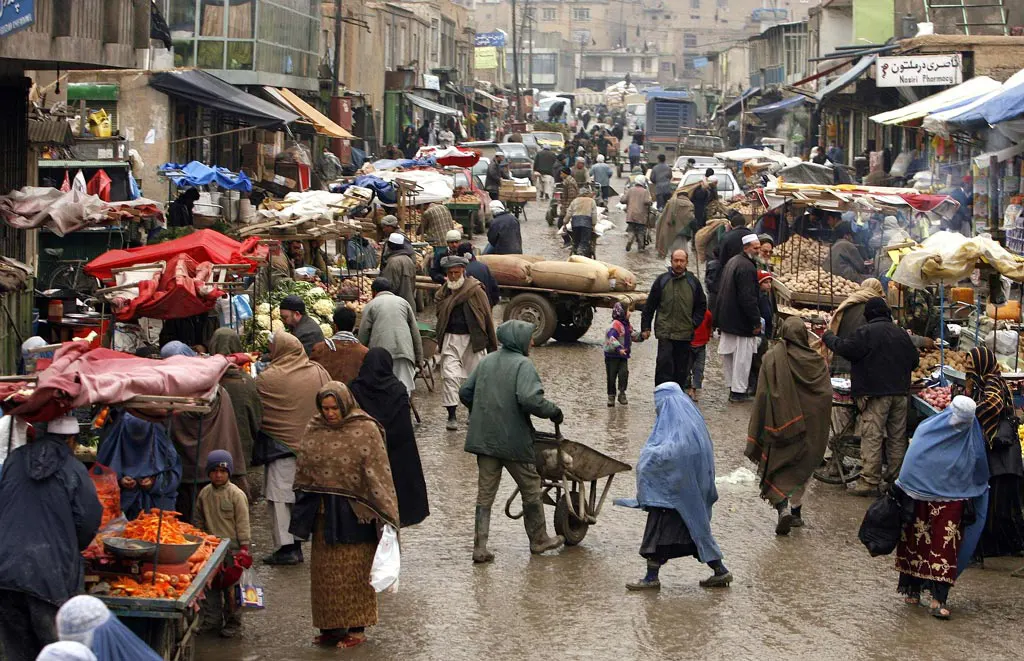 afgán városi piac