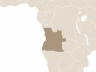 Angola elhelyezkedése