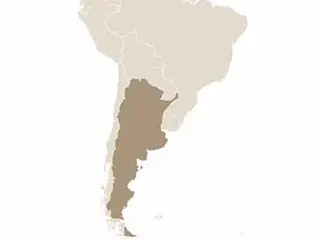 Argentína elhelyezkedése Dél-Amerikában