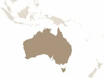 Ausztrália elhelyezkedése