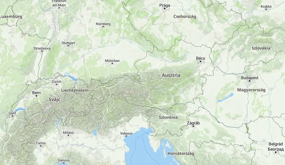 Ausztria térképe