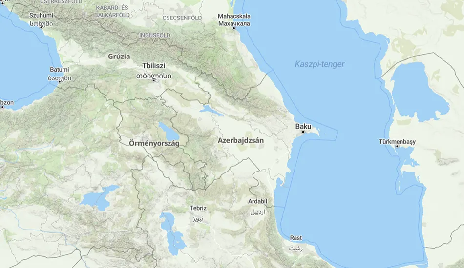 Azerbajdzsán térképe