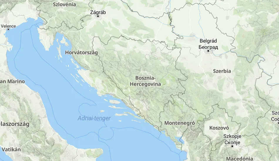 Bosznia-Hercegovina térképe
