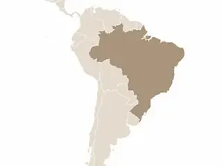 Brazília elhelyezkedése Dél-Amerikában