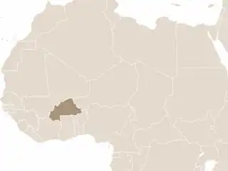 Burkina Faso elhelyezkedése