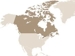 Kanada elhelyezkedése Észak-Amerikában