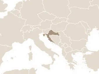 Horvátország elhelyezkedése az Adriai-tenger partján