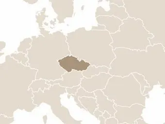 Csehország elhelyezkedése Közép-Európában