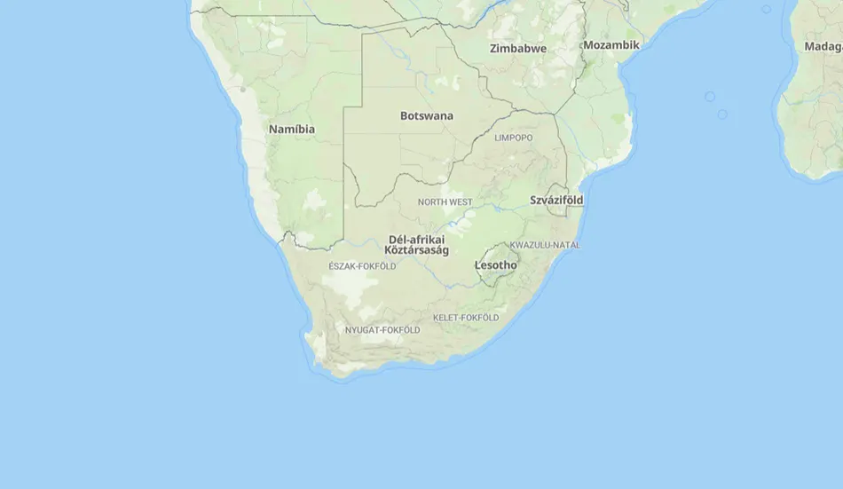 Dél-Afrika térképe