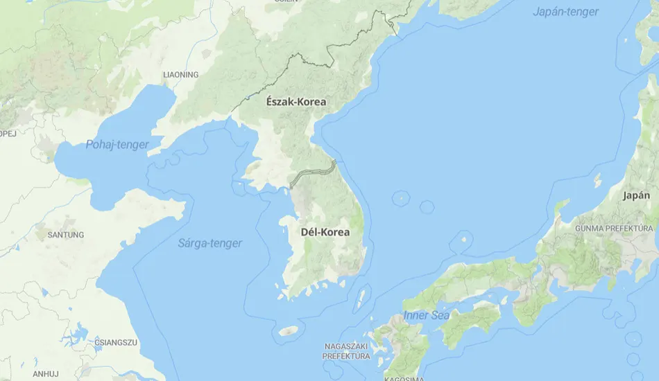 Dél-Korea térképe