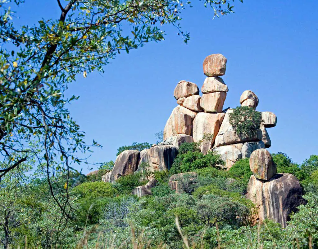egyensúlyozó kövek, Matopos nemzeti park