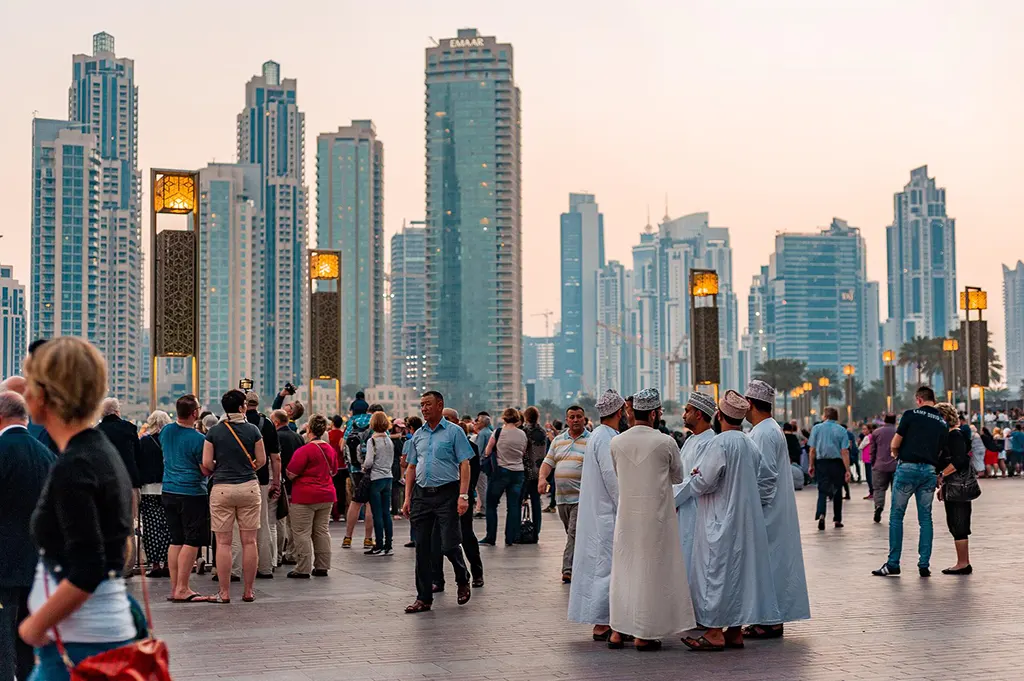 Dubaj, turizmus, naplemente