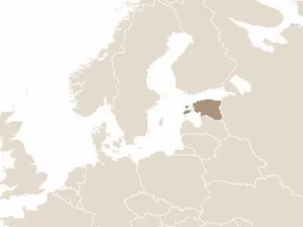 Észtország elhelyezkedése északkelet-Európában