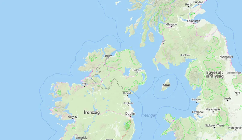 Észak-Írország térképe