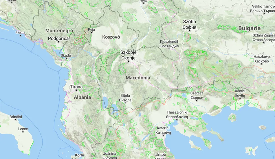 Észak-Macedónia térképe