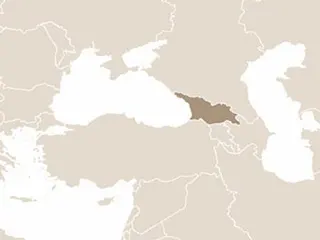 Grúzia elhelyezkedése Kelet-Európában