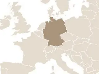 Németország elhelyezkedése Közép-Európában