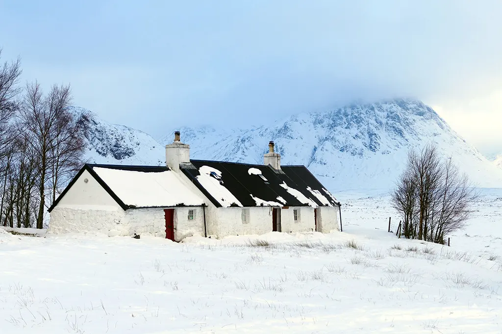 Glencoe télen, Skócia