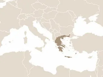 Görögország elhelyezkedése Dél-Európában