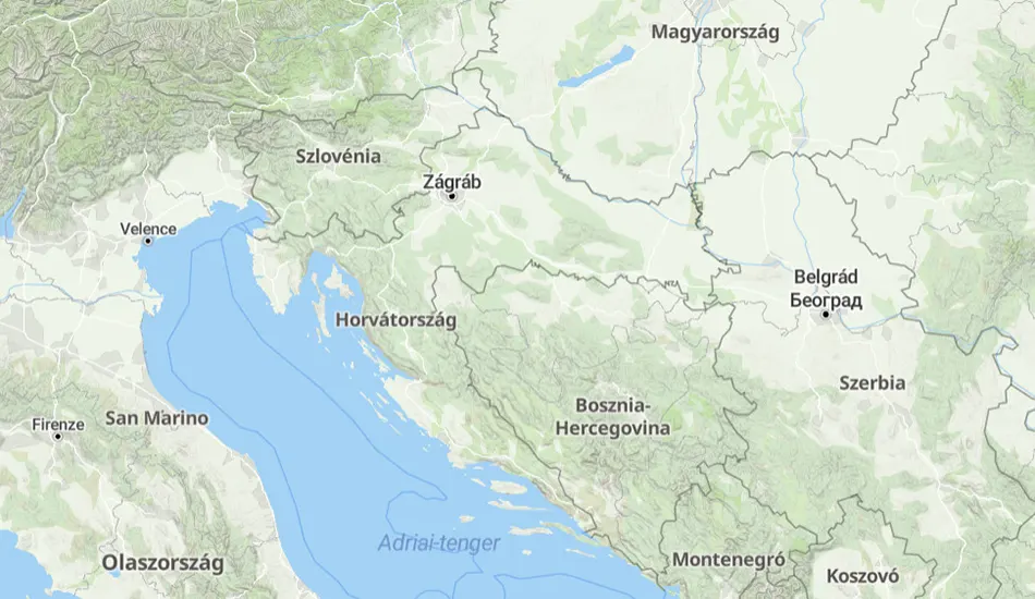 Horvátország térképe