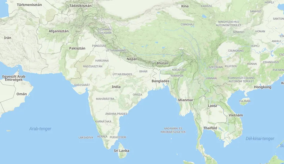 India térképe
