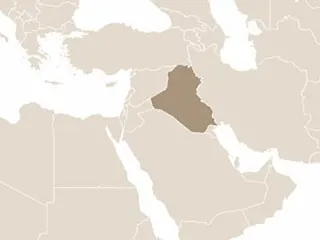 Irak elhelyezkedése Délnyugat-Ázsiában