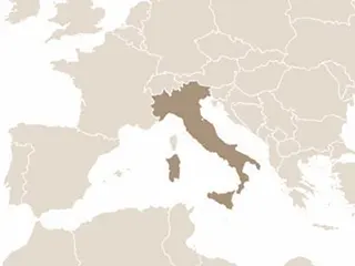 Olaszország elhelyezkedése Dél-Európában