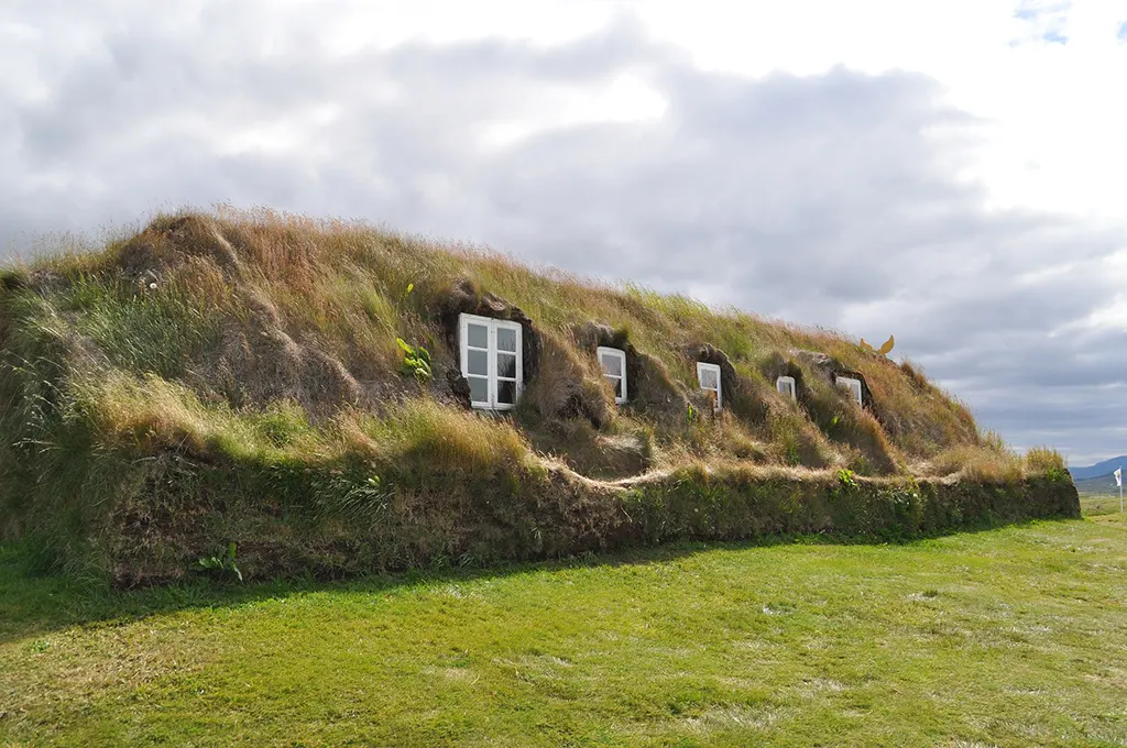 gyeptetős ház, Izland