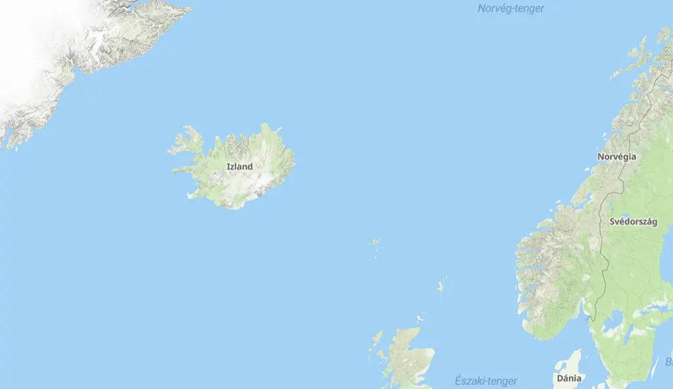 Izland térképe