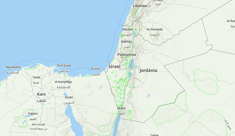 Izrael térképe