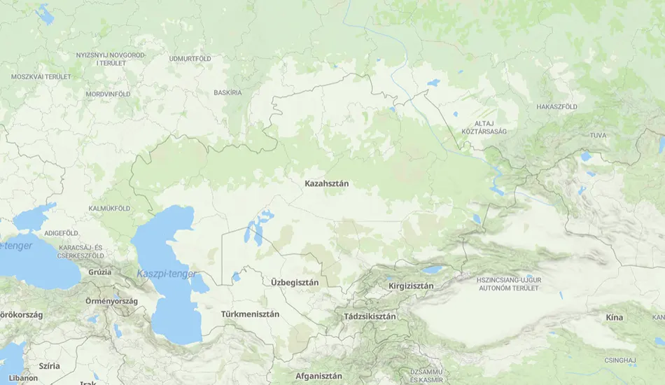 Kazahsztán térképe