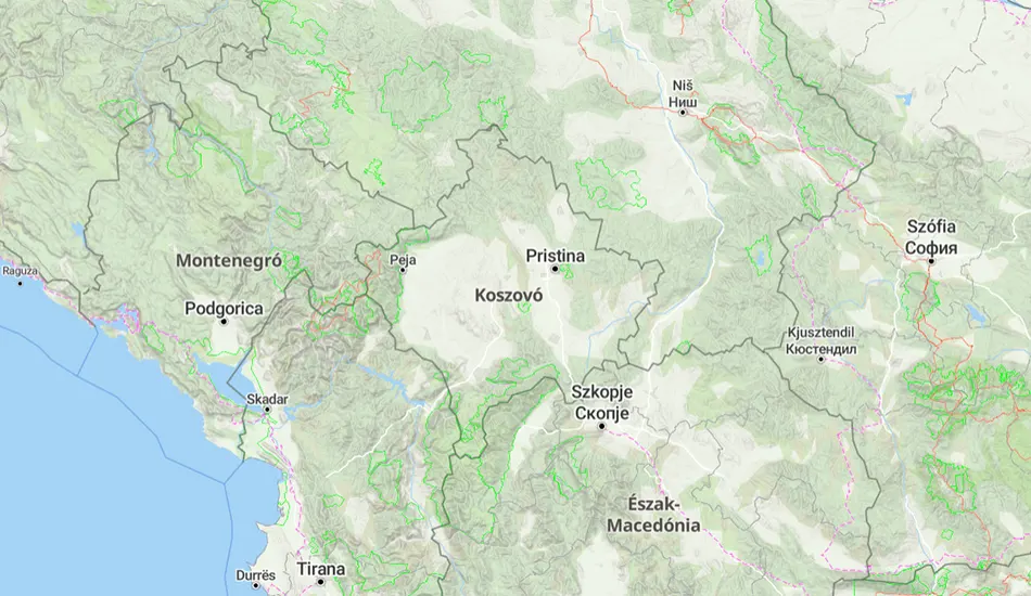 Koszovó térképe