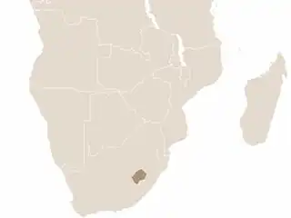 Lesotho elhelyezkedése