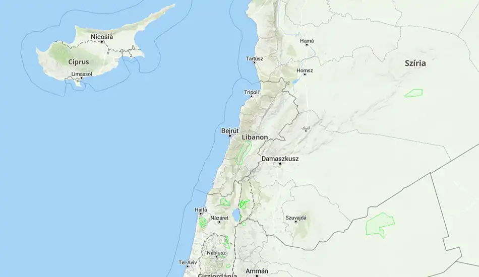 Libanon térképe