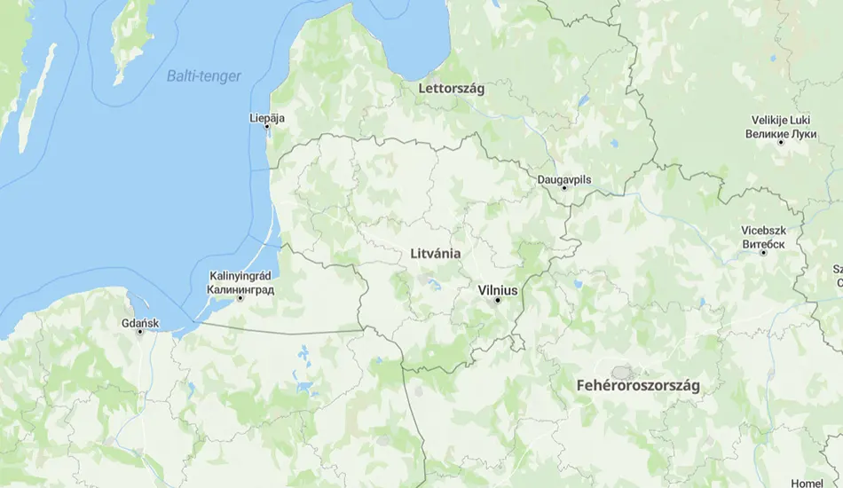 Litvánia térképe