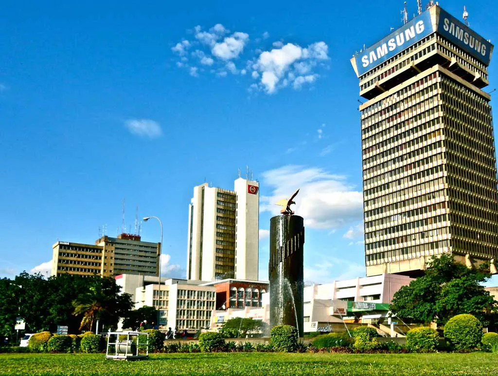 Lusaka belvárosa, Zambia fővárosa