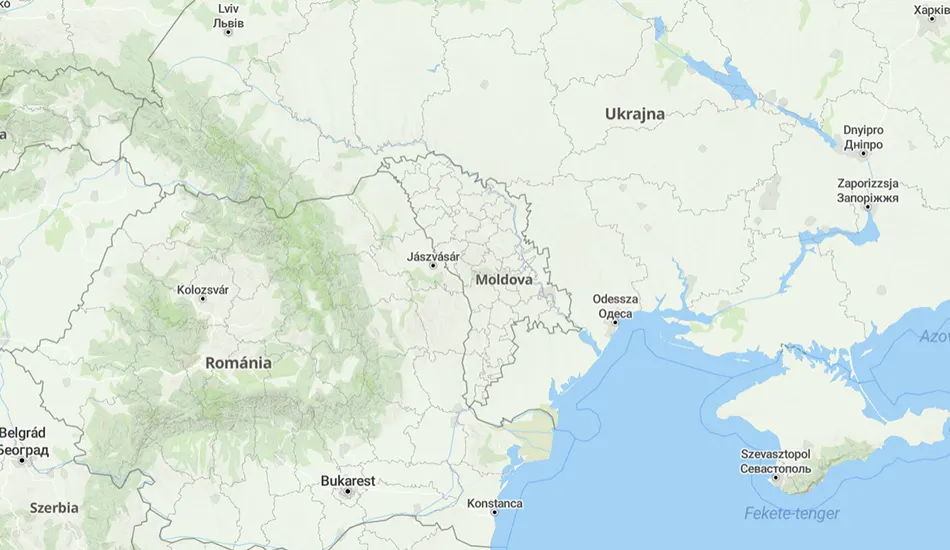 Moldova térképe