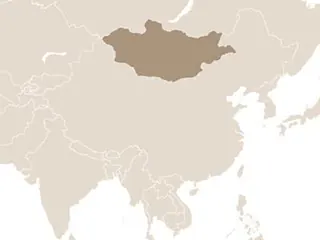 Mongólia elhelyezkedése Belső-Ázsiában