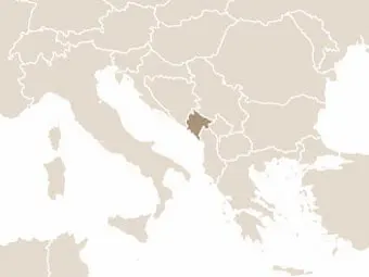Montenegró elhelyezkedése Délkelet-Európában