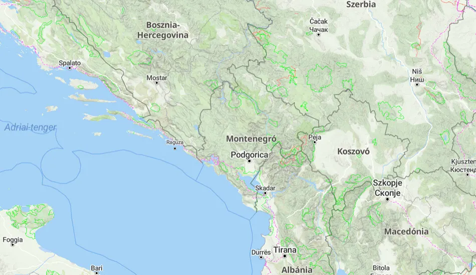 Montenegró térképe