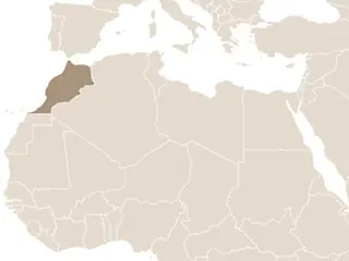 Marokkó elhelyezkedése Észak-Afrikában
