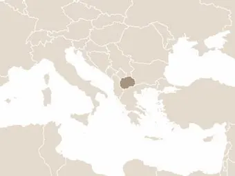 Észak-Macedónia elhelyezkedése Délkelet-Európában