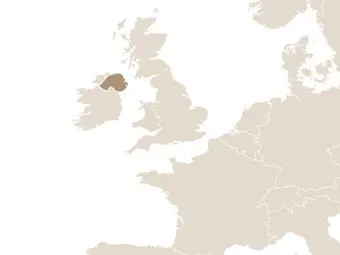 Észak-Írország elhelyezkedése