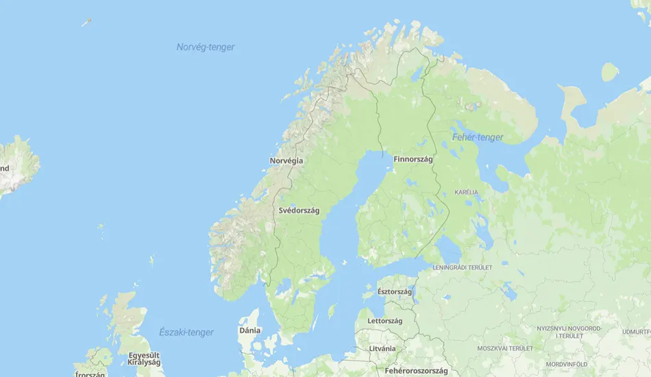 Norvégia térképe