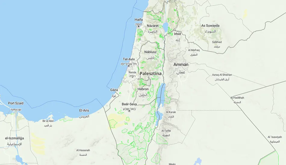 Palesztina térképe