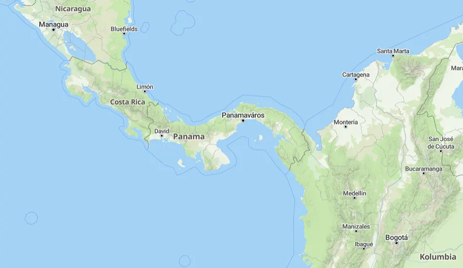 Panama térképe