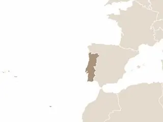 Portugália elhelyezkedése az Ibériai-félszigeten