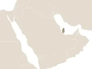 Katar elhelyezkedése a Közel-Keleten