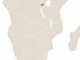 Ruanda elhelyezkedése Közép-Afrikában